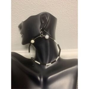 Beaded Hoop Earrings 